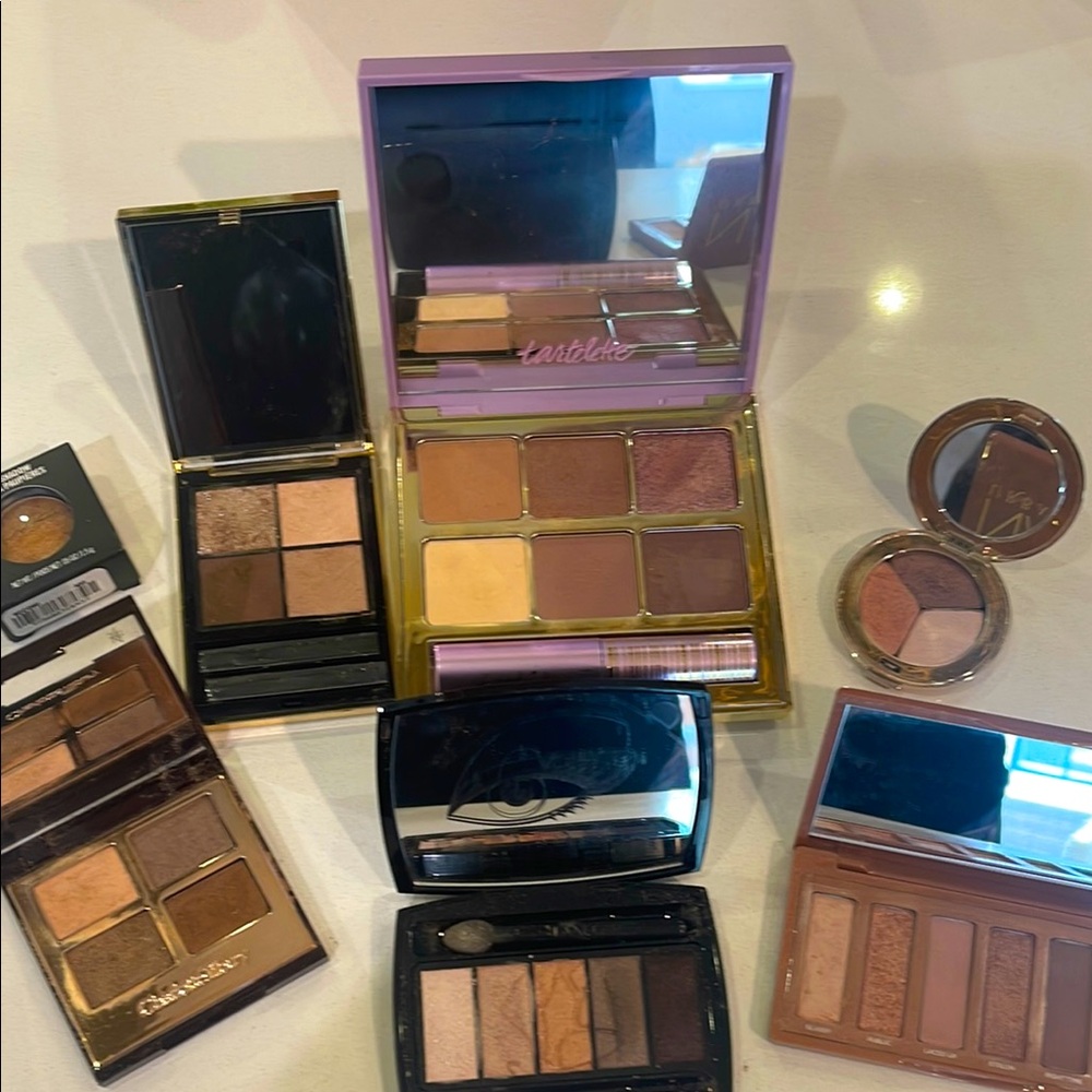 Barely  used neutral eye palettes - YSL, Tarte, MAC, urban decay Naked3 + more